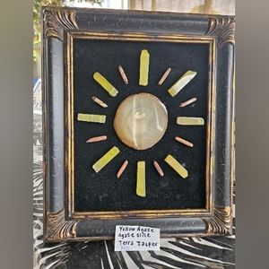 Yellow agate, agate slice, terra jasper.